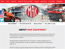Tablet Screenshot of mak-industries.com